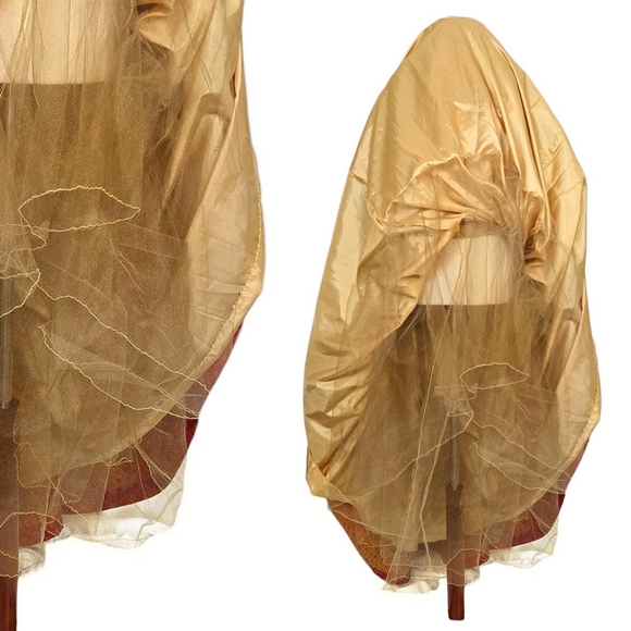 Vintage Renaissance Dress Princess Ballgown Royal Medieval Rust XXS XS Juniors - Picture 10 of 12